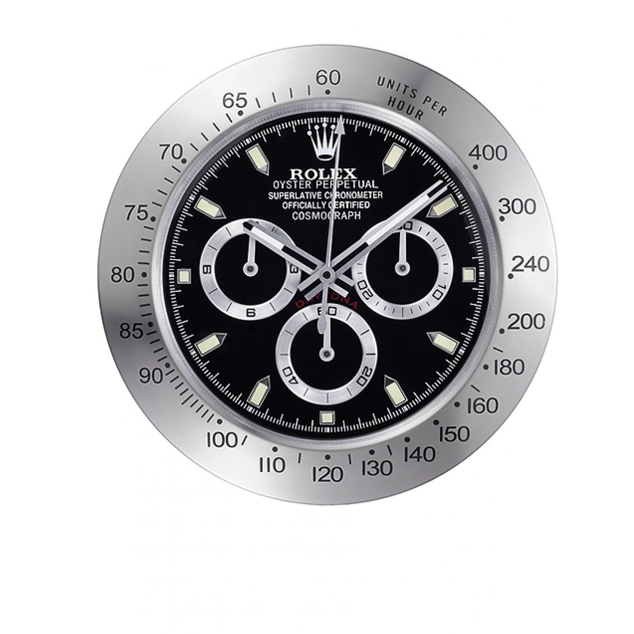 621909 Daytona Wall Rolex Cosmograph Clock Silver-Black 0817